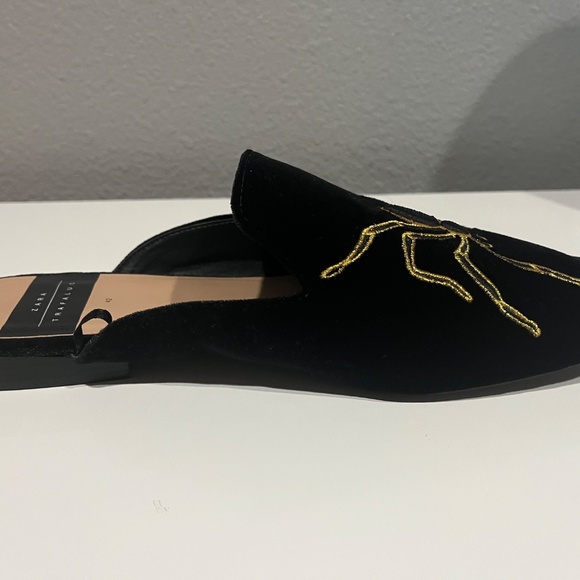 Black and Gold Spider Slippers/ Mules Trafaluc - Picture 6 of 14